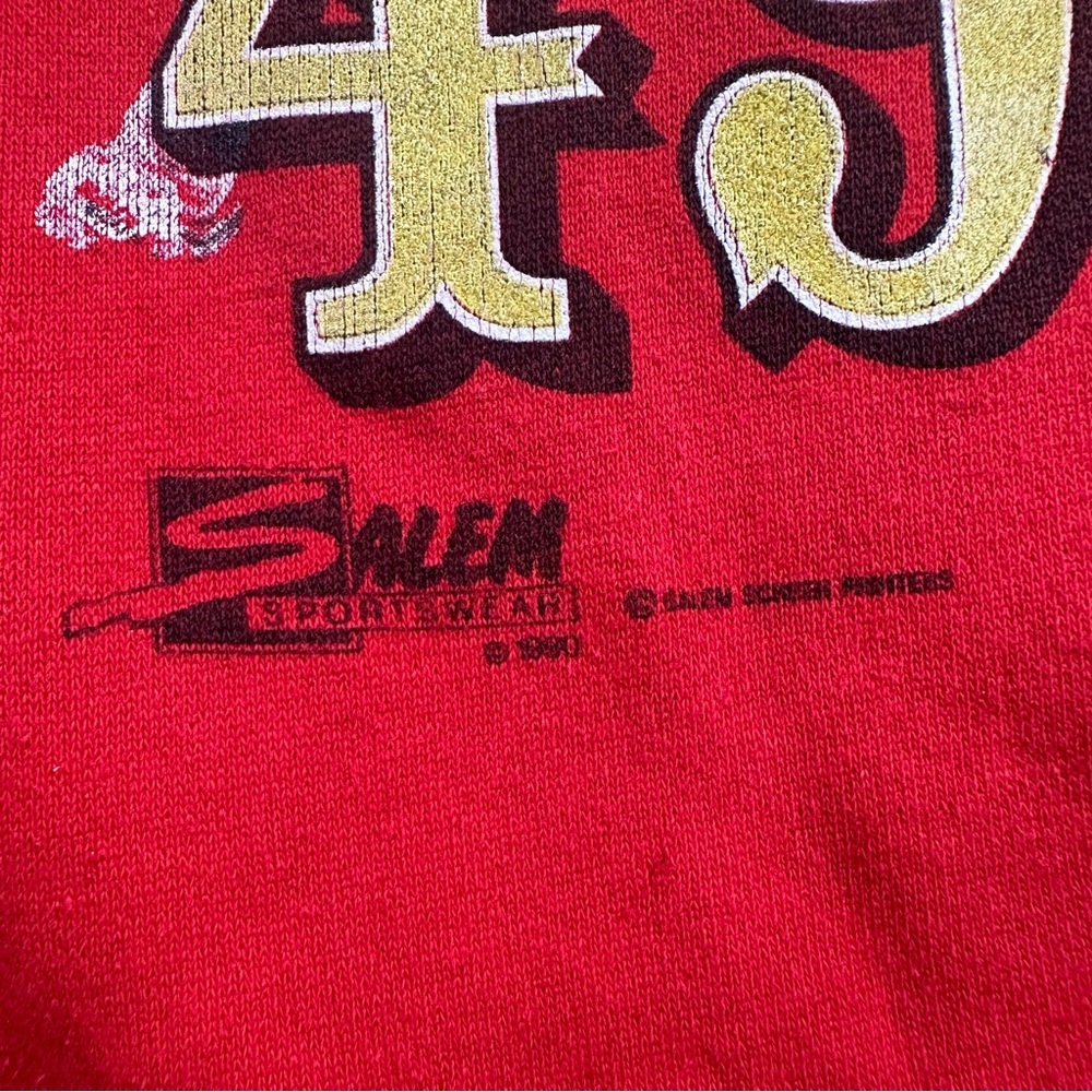 Vintage 90s San Francisco 49ers Salem NFL Montana Graphic Sweatshirt Size L - Picture 5 of 16